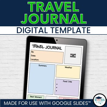 Preview of Travel Writing Journal - Digital Template Activity for Google Slides™