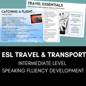 Preview of Travel and Transport ESL Speaking Prompts