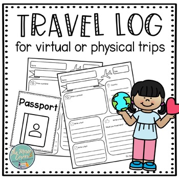 Carnet De Voyage à Remplir, Travel Log Gráfico por Little-Learners-Oasis ·  Creative Fabrica