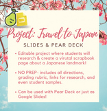 Travel to Japan Scrapbook Project: Google Slides & Pear Deck