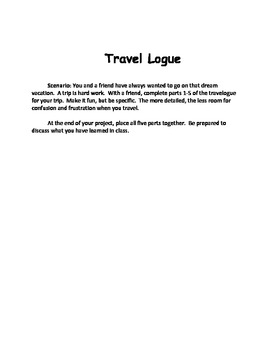 Preview of Travelogue
