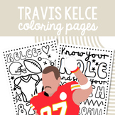 Travis Kelce Coloring Pages Kansas City Chiefs