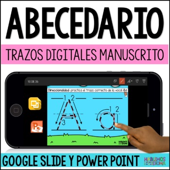 Preview of Trazos del abecedario manuscrito | Powerpoint & Google slides | Spanish ABC