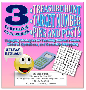 Preview of Treasure Hunt, Target Number, and Pins & Posts