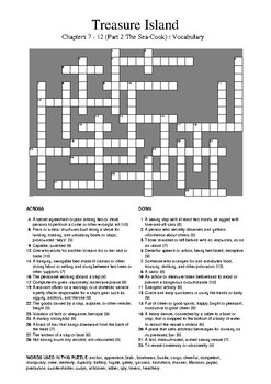 Treasure Island Part 2 Vocabulary Crossword Puzzle by M Walsh TpT