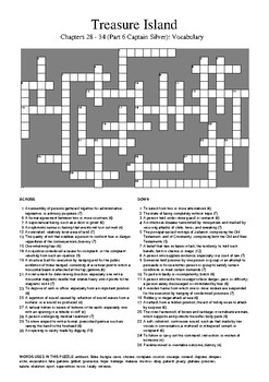Treasure Island Part 6 Vocabulary Crossword Puzzle by M Walsh TpT