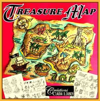 Preview of Treasure Map - Art Lesson Plan - Pirate