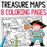 Treasure Island Map Coloring - Talk Like A Pirate Day - Pi