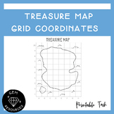 Treasure Map Grid Coordinates Pirate Drawing Colouring Key