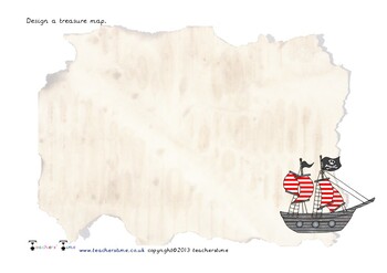 Treasure Map Writing Paper Template – Tim's Printables