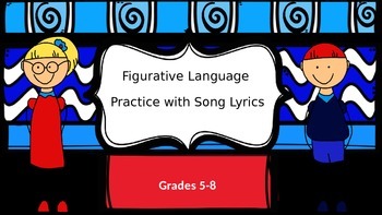 Preview of Song Lyric Analysis For Figurative Language Mixed Melodies Grades 5-8