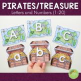 Treasure and Pirates Themed Letters and Number Cards