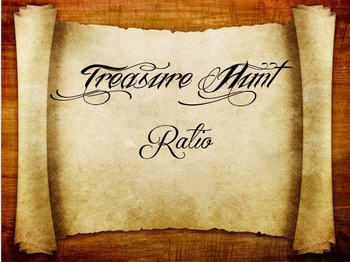 Preview of Treasure hunt (Scavenger hunt): Dividing into a ratio