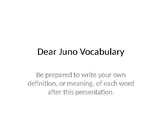 Treasures Grade 3 Dear Juno Vocabulary PPT for EL Students