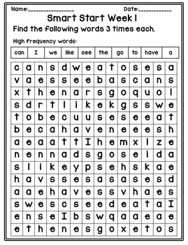 treasures high frequency word searches smart start by