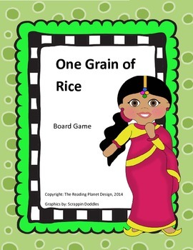 Treasures One Grain Of Rice Board Game By Michele Galvan Tpt