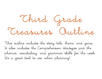 Preview of Treasures Reading Skills Outtline for third grade