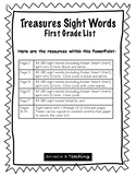 Treasures Sight Word List - First Grade -  Great for diffe