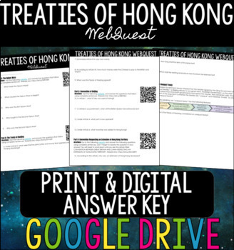 Preview of Treaties of Hong Kong WebQuest