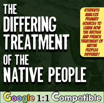 Preview of Treatment of Native Americans Resource | How did French & British Differ?