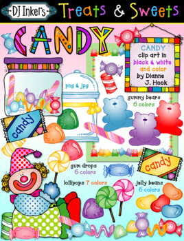 Preview of Treats and Sweets - Candy Clip Art Download
