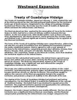 Treaty Of Guadalupe Hidalgo Article Questions Word By Academic Links   Original 10531161 1 