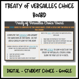 Treaty of Versailles Choice Board