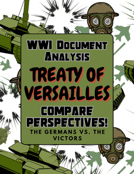 Preview of Treaty of Versailles DBQ | Historical Perspective | WWI | World History