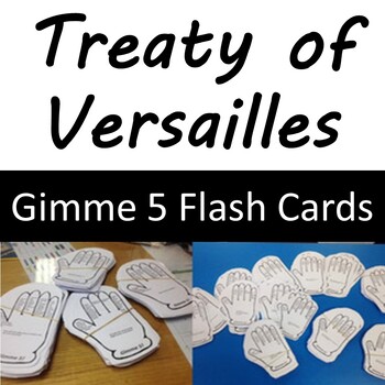 Preview of Treaty of Versailles Revision Flash Cards ('Gimme 5')