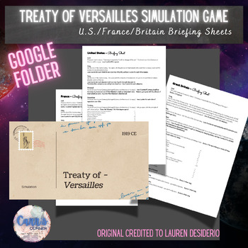 Preview of Treaty of Versailles Simulation Game | <a href=