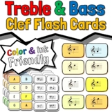 Treble Clef And Bass Clef Flash Cards
