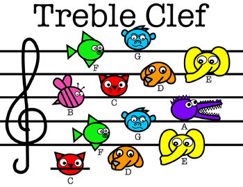 Preview of Treble Clef Animals