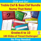 Treble Clef & Bass Clef Bundle - Name That Note Challenge!