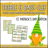 Treble Clef & Bass Clef Note Matching Centers - St. Patric