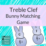 Treble Clef Bunny Matching Game for Spring Music Centers