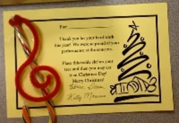 Preview of Treble Clef Candy Cane Ornaments