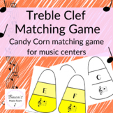Treble Clef Candy Corn Matching Game for Fall Music Centers