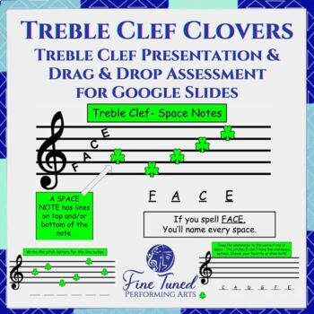 Preview of Treble Clef Clovers- Pitch Practice for St. Patrick's Day