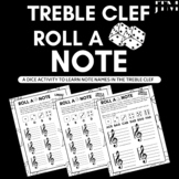 Treble Clef Dice Activity for Music Centers: Learn the Not