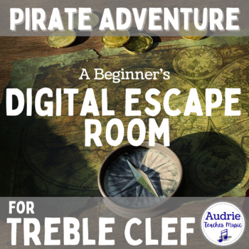 Preview of Treble Clef Digital Escape Room for Music