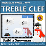 Treble Clef Game Interactive Music Game {Build a Snowman}