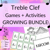 Treble Clef Games and Activities GROWING BUNDLE
