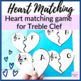 Treble Clef Heart Matching Game for Elementary Music Centers