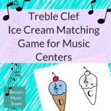 Treble Clef Ice Cream Matching Game for End of the Year or