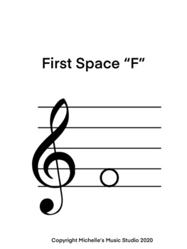 Preview of Treble Clef Landmark Note - First Space "F"