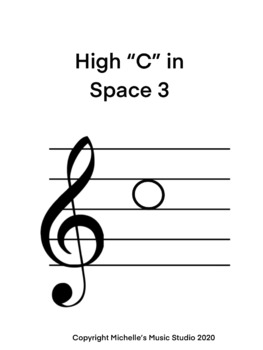 Preview of Treble Clef Landmark Note - High "C"