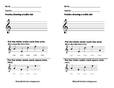 Treble Clef Lines and Spaces Exit Slips