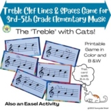 Treble Clef Lines and Spaces Game 3rd- 5th Grades:  The "T