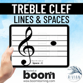 Treble Clef Lines and Spaces Music Theory Boom Cards