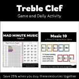 Treble Clef Note Identification Bundle - Game and Daily Activity